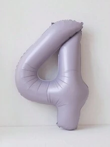 Globo de lámina grande extra de 40 pulgadas con número púrpura de crema de taro para decoración de fiesta de cumpleaños o aniversario