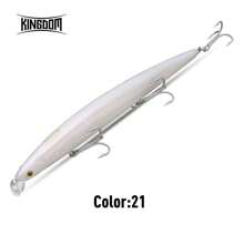 Kingdom Sea Fishing Lures 180mm 29g 33g Floating Slow Sinking Baits Minnow Wobbler Artificial Hard Baits VMC Hooks Fishing Tackle - Multicolor - View 12