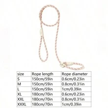 Medium-Large Dog Leash, Universal Safety Buckle Dog Collar & Leash Set, Anti-Pull Walk - Multicolor - View 32