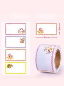 10 Rolls/1000pcs Preschool Name Stickers Blank Cartoon Kids Adhesive Labels For Handwriting - Multicolor - View 5