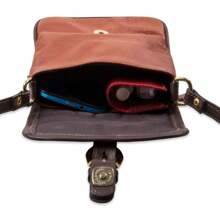 Artlux Leather Crossbody Bag 8062 - 橘色 - 查看 2