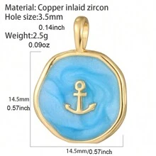 1 pezzo Ciondolo smaltato a mezzaluna, medaglia a forma di cuore, pentagramma a forma di fulmine, ali, cuore, croce, accessori per gioielli fai-da-te, orecchini, collana, braccialetto