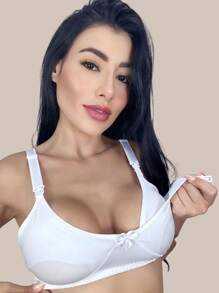 Maternity Package Kit 03 Nursing Bras In MICROFIBER Navy/Wine/White. - Nhiều màu - Xem 6