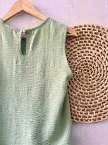Women's Blouse Dune Regatta Top With Button - verde menta - Ver 4