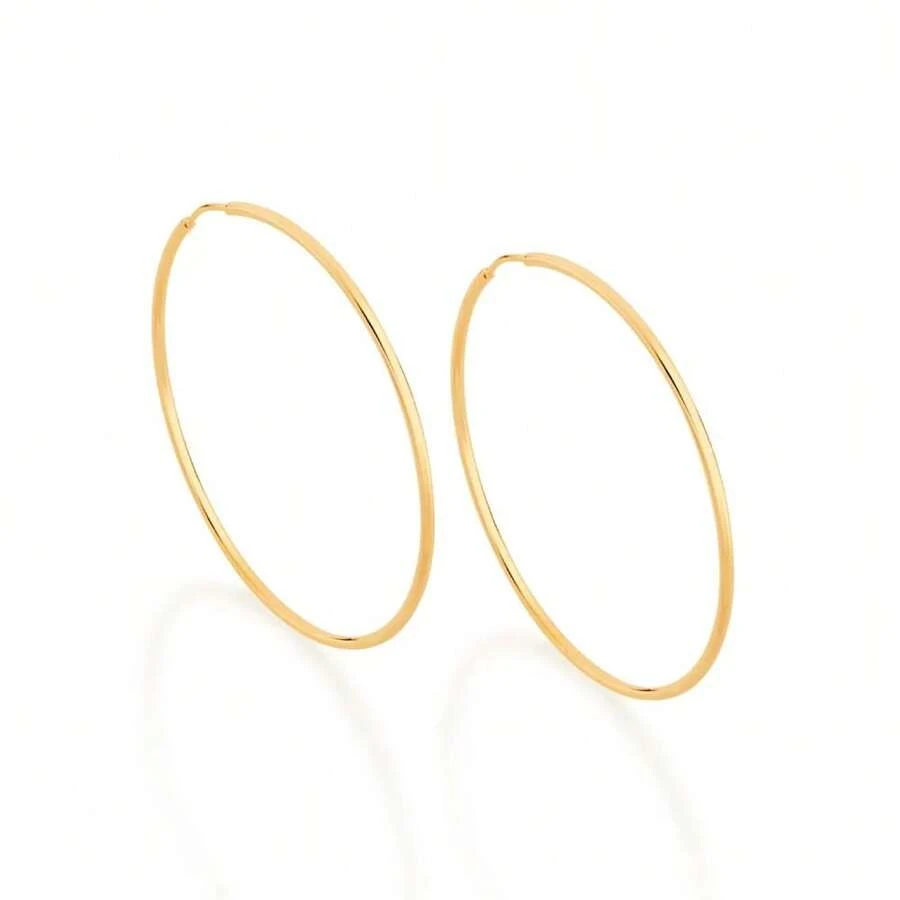 WOMEN'S 18K GOLD EARRINGS LARGE FINE HOOP ROMMANEL 522014 - 金黃色 - 查看 1