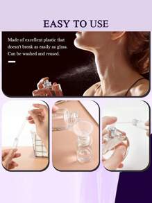 6pcs Perfume Dispensing Tool With Funnel, Dispensing Pump Head And 3ml Dropper - Clear - View 6