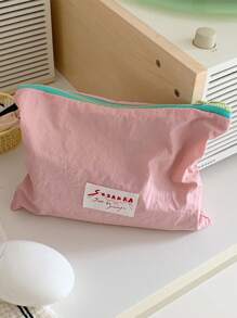 1 pieza Bolsa de maquillaje tipo macaron, bolsa portátil para el almacenamiento de compresas higiénicas, bolsa de almacenamiento, bolsa de cambio para decoración del hogar, viajes, almacenamiento, bolsa de maquillaje, estuche de cosméticos, organizador de viaje, organizador de maquillaje de gran capacidad, para lápiz de labios, pinceles, cuidado de la piel, teléfono móvil, monedas, artículos pequeños, para el hogar, regalo, vacaciones y festivales de Halloween y Navidad, de uso multifuncional, con estilo bohemio, para vacaciones en la playa, colección de baño, colección de dormitorio, de gran capacidad