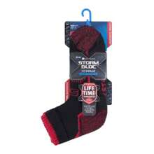 Storm Bloc 1 Pack Mens Cotton Reinforced Ankle Hiking Walking Trekking Socks (Black Red) - Fast Shipping And Quick Delivery - Multicolor - View 3