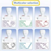 1 pieza Sello de maestro, Sello de verificación de calificaciones, Sello de aula, Sello de tarea de maestro, Sello de maestro de aula, Regreso a la escuela, Regreso a la escuela, Útiles escolares - Blanco - Ver 3