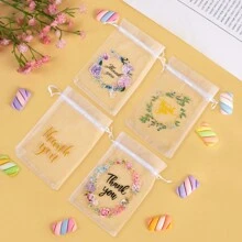 20PCS Thank You Organza Gift Bags With Drawstring Wedding Birthday Party Favor Bags - Multicolor - View 3