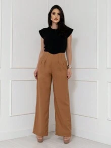 Women's Pants Casual Fashion - 鏽棕色 - 查看 4