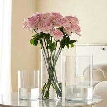 1 pieza Jarrón de vidrio transparente de acrílico, adecuado para cultivo de flores, pecera, decoración del hogar, decoración de boda y fiesta