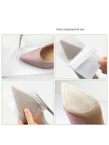 Non-Slip Shoes Sole Protector Sticker For High Heels Self-Adhesive Ground Grip Cuttable Wear-Resistant Shoe Sole Protectors Pads - Transparent - View 3