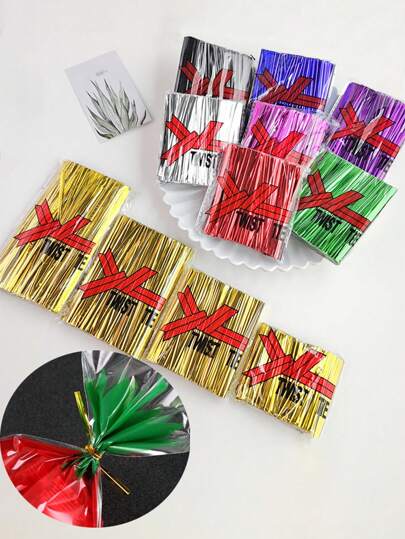 800pcs Wrapping Twist Tie, Metal Wrapping Seal Knot, Sealing Pocket, Gift Wrapping Twist Tie, Food Wrapping Twist Tie, Suitable For Candy Bag Party Gift Bag Food Bag Chocolate Biscuit Bag.