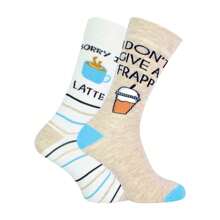 Urban Eccentric 2 Pack Mens Novelty Coffee Socks In A Gift Box (Coffee) - Fast Shipping And Quick Delivery - Brown - View 1