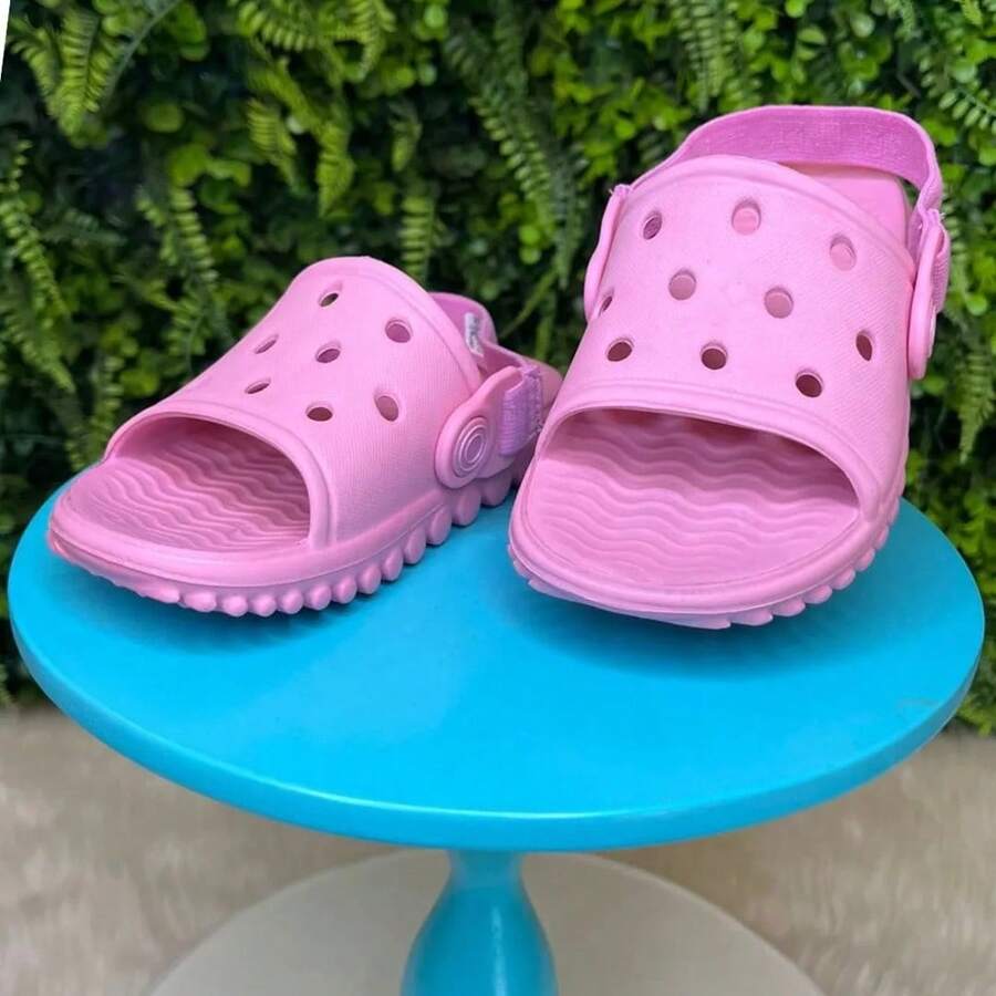 Children's Slippers With Elastic Girl Back To School Non-Slip Soft Lightweight Comfortable Stylish Non-Slip Daycare Outing - 淺粉色 - 查看 1