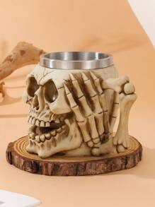1pc Stainless Steel Skull Mug Cup - Decor And Gift For Men - Stein, Tank, Coffee Cup, And Tea Cup All-In-One - - Multicolor - View 7