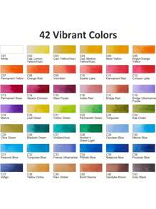 Superior 1 套混合色颜料和刷子，现代便携式绘画套装，适合艺术家、初学者、母亲节、妈妈的礼物 - 紅白色 - 查看 10