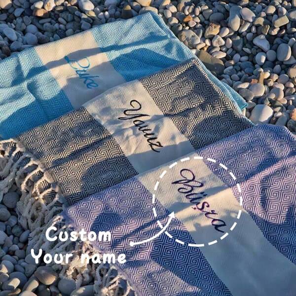 Personalized Beach Towel, Birthday Gift For Her, Custom Beach Towel, Unique Bridesmaid Gifts, Bachelorette Bridal Party, Wedding Gift Towel Blanket