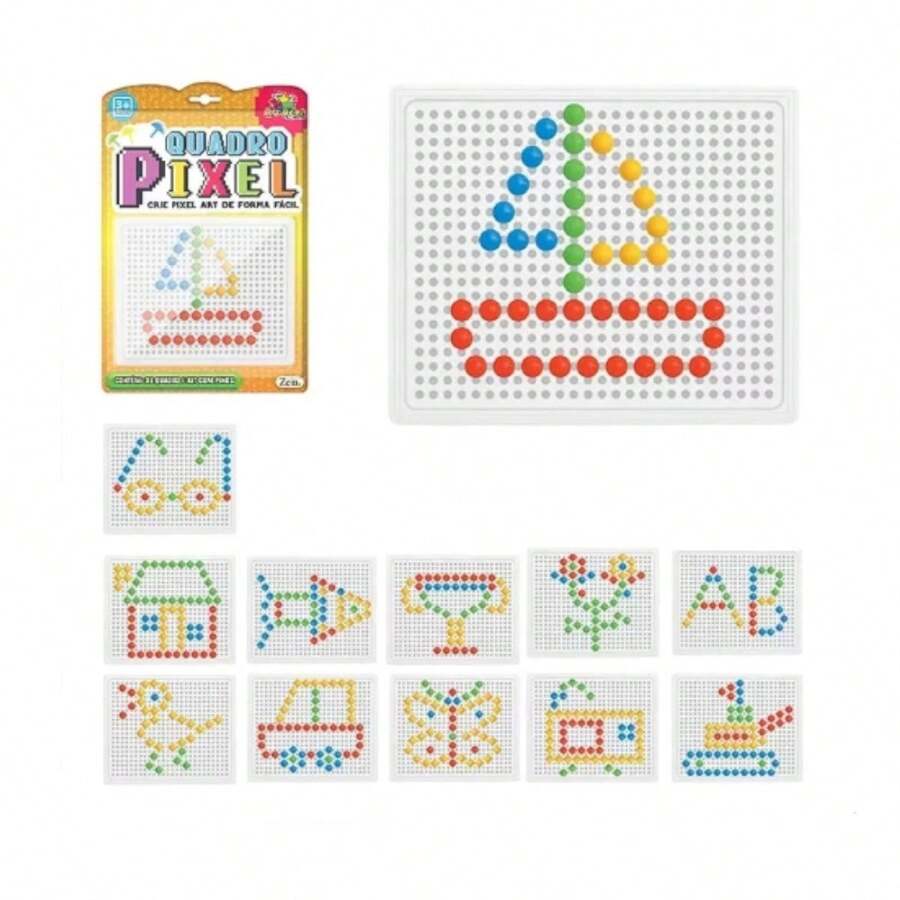 Hama Pixel Board Children's Puzzle Create Drawing Pins