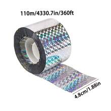 Bird Reflective Tape Reflective Ribbon Double Side Reflective Scare Tape ,Ribbon Reflective Tape To ,Keep Birds Away Outdoor,Double Side Bird Flash Tape, Scare Geese, Pigeon, Duck, Woodpecker - Multicolor - View 8