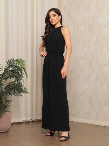 Fashionable Women's Jumpsuit - Negro - Ver 3