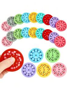 1 Box 9pcs Number Spinner Fidget Toys, Anti-Stress Rotating Digit Spinner Toys, Finger Math Calculation Spinner - Random Color - Multicolor - View 5