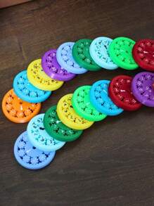 1 Box 9pcs Number Spinner Fidget Toys, Anti-Stress Rotating Digit Spinner Toys, Finger Math Calculation Spinner - Random Color - Multicolor - View 3