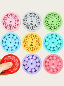 1 Box 9pcs Number Spinner Fidget Toys, Anti-Stress Rotating Digit Spinner Toys, Finger Math Calculation Spinner - Random Color - Multicolor - View 4