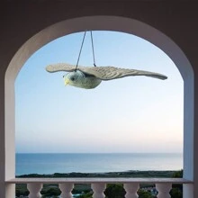 1 Pc Outdoor Plastic Flying Raven Hawk Bird Deterrent Scarecrow Hunting Decoy - Green - View 4