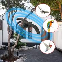 1 Pc Outdoor Plastic Flying Raven Hawk Bird Deterrent Scarecrow Hunting Decoy - Green - View 2