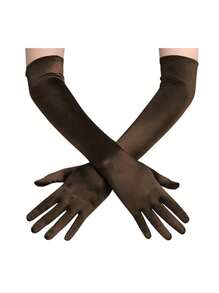 D EXCEED 1 PC / 3 PCS 50s Long Opera Party Gloves For Women 20s Satin Gloves Costumes Elbow Length Bridal Evening Dress Wedding Party, 22 Inches Gifts For Mom And Teachers Halloween - Long Satin Gloves - View 16