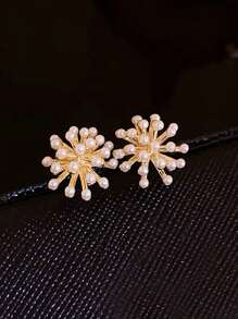 1pair Dainty Faux Pearl Elegant Women's Stud Earrings