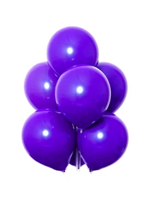 50 Plain Colorful Bladder Balloon 7 Inch Pear Shape Balloons Birthday Party Decoration Tea Reveal Arch - Purple - View 3