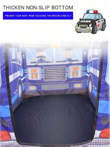 Tienda De Juguete Para Niños ,autobús de la policía,camión de helados con ventana,camión de bomberos y Coche escolar,Tienda De Carpa Plegable Y Portátil Para Uso Interior Y Exterior Para Niños Y Niñas De 3 A 10 Años, Perfecta Para Regalos De Navidad, Acción De Gracias Y Cumpleaños - Azul - Ver 2