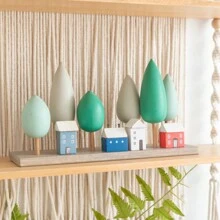 4 件套北欧日式迷你房屋模型，可爱木屋书桌装饰，居家房间装饰，拍照道具，送给家人和朋友的礼物，复古波西米亚风格装饰 - 小房子擺飾 - 查看 8