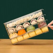 Recipientes apilables para almacenamiento de alimentos con tapas, cajas de sellado de alimentos portátiles a prueba de fugas para dim sum, wontons, pan y frutas, cajas de organización de cocina y almacenamiento, accesorios de cocina - Multicolor - Ver 6