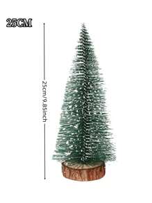 1 件 10 厘米/ 15 厘米/ 20 厘米/ 25 厘米迷你圣诞树，松针植绒圣诞树，触摸白雪松桌面小圣诞树桌面装饰礼物，松针树圣诞装饰品，圣诞节