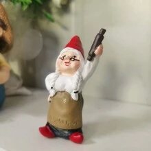 1pc 8cm Sáng Tạo Bà Già Thu Nhỏ Vườn Gnome Tiên Điêu Khắc Nhựa Thủ Công Đồ Trang Trí Cho Cảnh Quan Vi Mô, Quà Tặng Giáng Sinh - bà - Xem 5