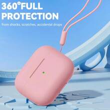 Bộ vỏ bảo vệ Airpod Pro & Pro 2 màu hồng Baby có vỏ silicon, bàn chải làm sạch & dây đeo phù hợp - Hồng - Xem 4