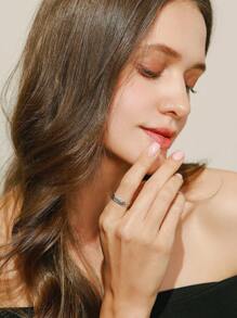 MODIAN Nhẫn bạc 925 Sterling tối giản kiểu dáng lúa mì, họa tiết lá may mắn dành cho nữ, trang sức tinh tế độc đáo, nhẫn thời trang dự tiệc. - Bạc - Xem 6