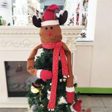 1PC Christmas Tree Toppers Hugger Ornament With Hat Long Scarf Bendable Arm For Home Shopping Mall Party Xmas Decorations,Christmas - Multicolor - View 9