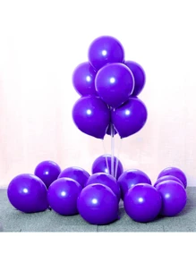 50 Plain Colorful Bladder Balloon 7 Inch Pear Shape Balloons Birthday Party Decoration Tea Reveal Arch - Purple - View 4