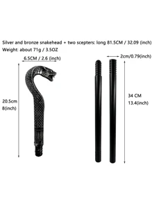 1 pièce Accessoire de costume de sceptre de pharaon à l'œil de serpent cobra "Spooktacular Creations", bâton thématique égyptien pour Halloween, fête costumée, cosplay