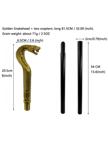 1 pièce Accessoire de costume de sceptre de pharaon à l'œil de serpent cobra "Spooktacular Creations", bâton thématique égyptien pour Halloween, fête costumée, cosplay