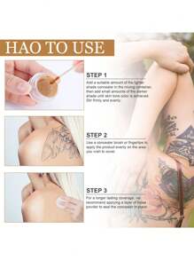 BUCICE Two Colours Tattoo Concealer Waterproof Sweatproof Cover Up Birthmark Tattoo Scars Long Lasting Tattoo Concealer - Multicolor - View 6