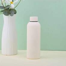304 Stainless Steel Vacuum Insulated Bottle, Rubber Coated, Solid Color, 500ml/16.9oz, Student & Women's Water Bottle, Keeps Drinks Hot & Cold, Great Gift For Back To School Back To School