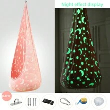 Võng đệm bơm hơi flannel phát sáng trong bóng tối di động, ghế xích đu trong nhà & ngoài trời với thiết kế dạ quang - nhiều màu - Xem 7