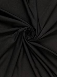 1 chiếc áo choàng dài tay cánh dơi thời trang có mũ trùm đầu màu trơn có băng đô viền rộng, khăn trùm đầu mềm mại dùng cho abaya, khăn trùm đầu hàng ngày cho phụ nữ, mạng che mặt - Nhiều màu - Xem 5