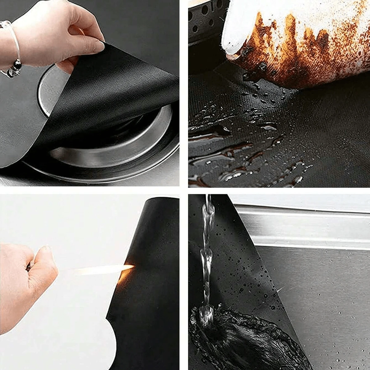 1 Piece Of HeatResistant Gas Stove Cover Reusable, Non Stick, Washable Gas Stove Top Cover